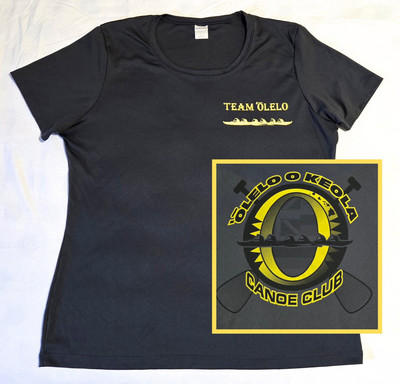 OLELO O KEOLA OUTRIGGER CANOE CLUB Shirt WOMENS LARGE Gray - Paddling Hawaii