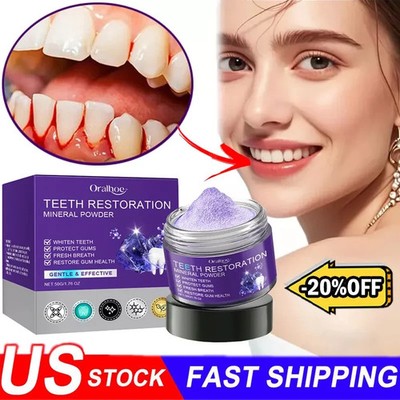 Dental restoration mineral powder, mineral tooth powder, teeth whitening US HOT