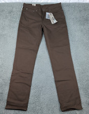 Levi's 511 Slim Fit Jeans Men's 36x34 Dark Brown Tapered Leg New!