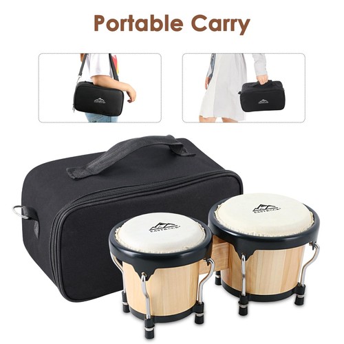 EastRock Bongo Drum 4” and 5” Set for Adults Kids Beginners Professionals Tun... - Picture 5 of 6