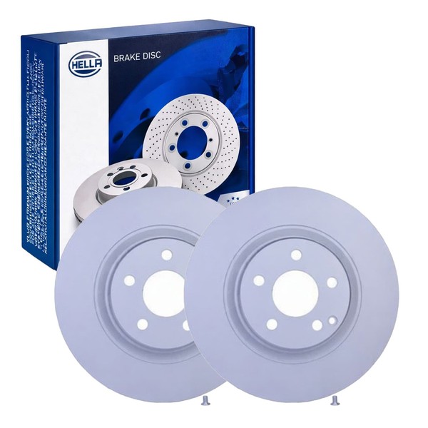 2X Hella Bremsscheiben 330Mm Vorne Passend FüR Mercedes CLS E-KLASSE GLK--image