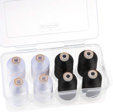 Polyester Embroidery Machine Thread 1000M Each with Clear Plastic Storage Box fo