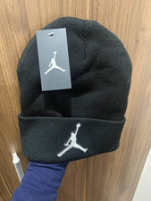BEST SALE - Air Jordan Jumpman Black Knit Beanie Hat Cuffed Winter Unisex NWT