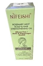 Nifeishi Rosemary Mint Scalp & Hair Strengthening Oil NIB Sealed 1 fl oz