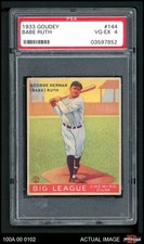 1933 Goudey #144 Babe Ruth Yankees HOF PSA 4 - VG/EX