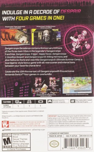 Danganronpa Decadence - Nintendo Switch Standard Edition Decad (Nintendo Switch) - 第 4/9 張圖片