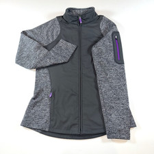 Women's FootJoy Golf Performance Warm Up Jacket Size Small Gray  Purple - EUC
