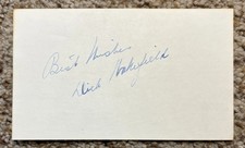 Dick Wakefield signed card - Tigers Giants debut 1941 -