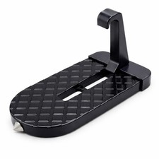 Black Universal Foldable Car Door Step Aluminum Alloy Latch Step