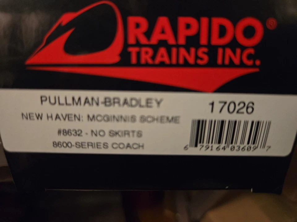 Trenes Rapido 17026 Pullman Bradley New Haven Mcginnis Esquema #8632 Serie 8600 Foto 2 de 2