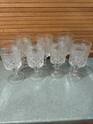 Set of 7 Vintage Anchor Hocking WEXFORD 6-5/8" Water Goblets, Wine Glasses