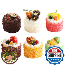 Joeabor 6 Pack Fake Cupcakes Artificial Display Faux Cake Decor Lifelike Designs