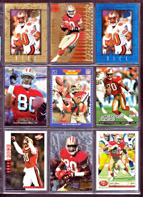 JERRY RICE  1989-2000  Football  LOT OF 9  Listed  Below  Nice  JR1