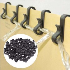 50Pcs Outdoor Gutter Hooks for Christmas Lights Weatherproof S Shaped Clips