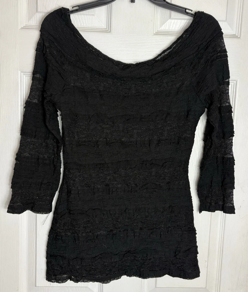 Top de encaje con volantes Y2K para mujer S mezcla de algodón con capas coqueta Fairy Grunge 00s Rave Foto 2 de 4