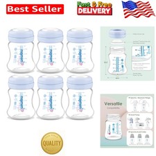 Leak-Proof Breast Milk Storage Bottles - Pack of 6, 4.7oz for Safety