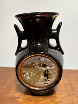 Japanische Art of Chokin 24K Goldrand Porzellan Vase