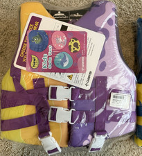CHRIFFER Kids Swim Vest Life Jacket Purple Sea Creatures