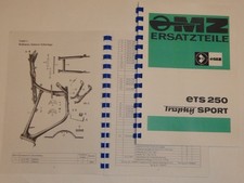 Ersatzteilliste MZ ETS 250 Trophy Sport Ersatzteilkatalog NEU