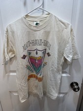 Vintage 90s The Aloha State Maui Kauai Hawaii Graphic T-Shirt Medium Men's White