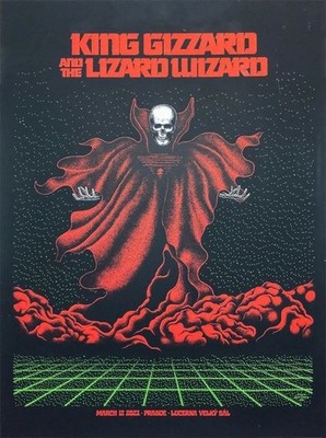 King Gizzard & The Lizard Wizard Prague 2023 Concert Poster Wall Art Decor