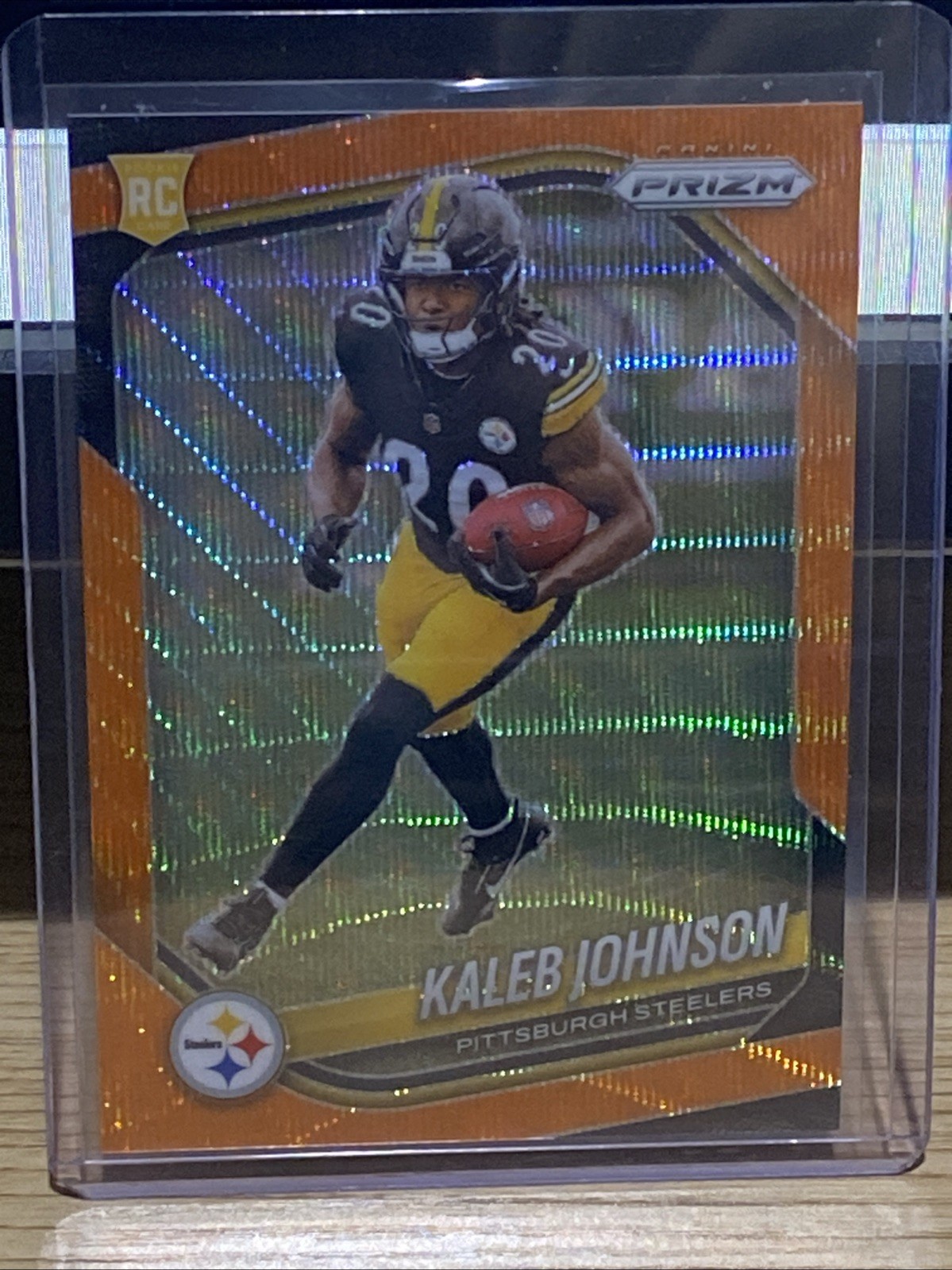 Kaleb Johnson 2025 Panini Prizm #375 Orange Wave Rookie RC #/65 💥💥💥