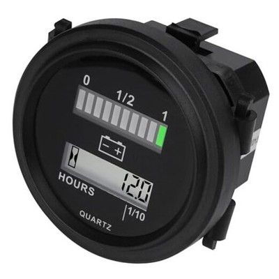12/24V 36/48V 72V Golf Cart Battery Meter - Hour Meter & Battery Indicator Gauge