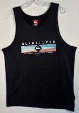 Quicksilver Graphic Tank Top Size Med Front Logo Graphic