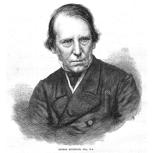 GEORGE RICHMOND The Portrait Painter - Antique Print 1866