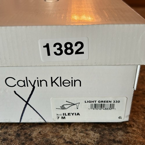 Calvin Klein Ileyia Strappy Slip-On Dress Sandals Square Toe Neon NEW Size 7 - Picture 9 of 9