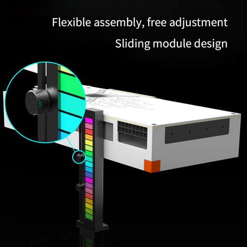 5V 3Pin ARGB Sync Video Card Holder Adjustable Vertical GPU Bracket (Black) - Afbeelding 12 van 12