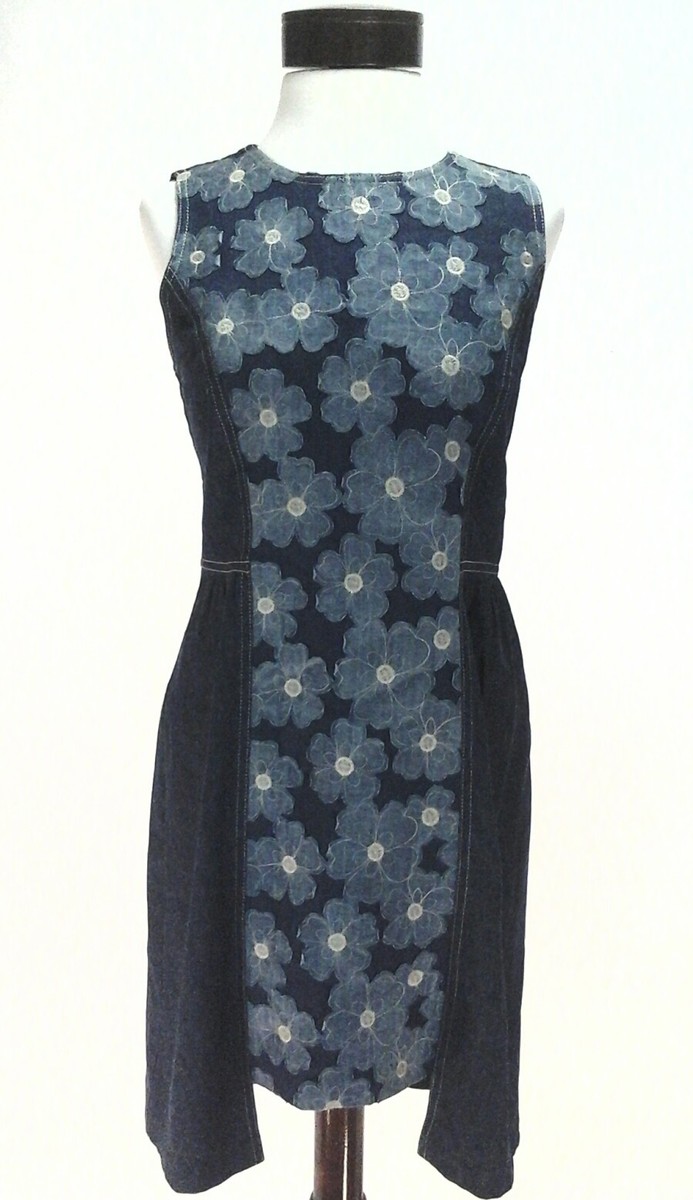 anna sui denim dress Denim Ruffle Dress  Anna Sui