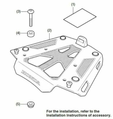 HONDA OEM 2020-2025 AFRICA TWIN TOP CASE BOX 42L ALUMINUM + MOUNT