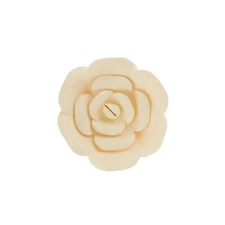 Mega Crafts - 8" Handmade Paper Pedal Flower - Ivory, 1PC