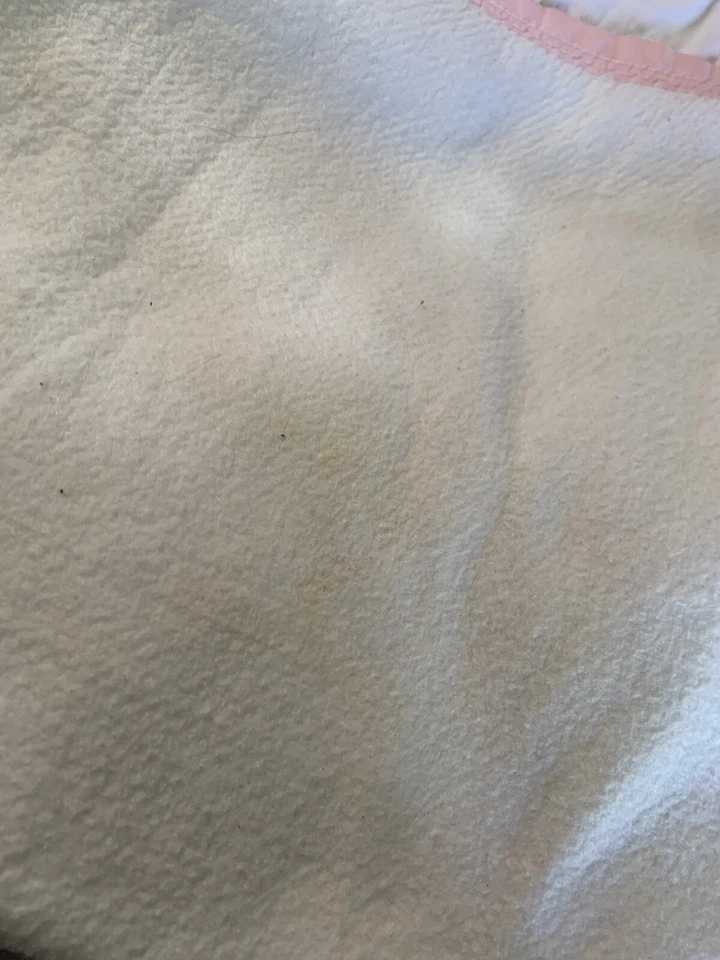 复古亚克力婴儿毯粉色缎面装饰泰迪熊月亮 — 第 4/4 张图片