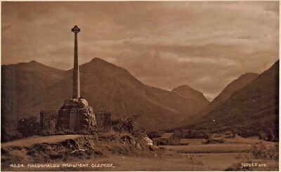 Schottland~Macdonalds Denkmal Glencoe~Richter Foto Postkarte