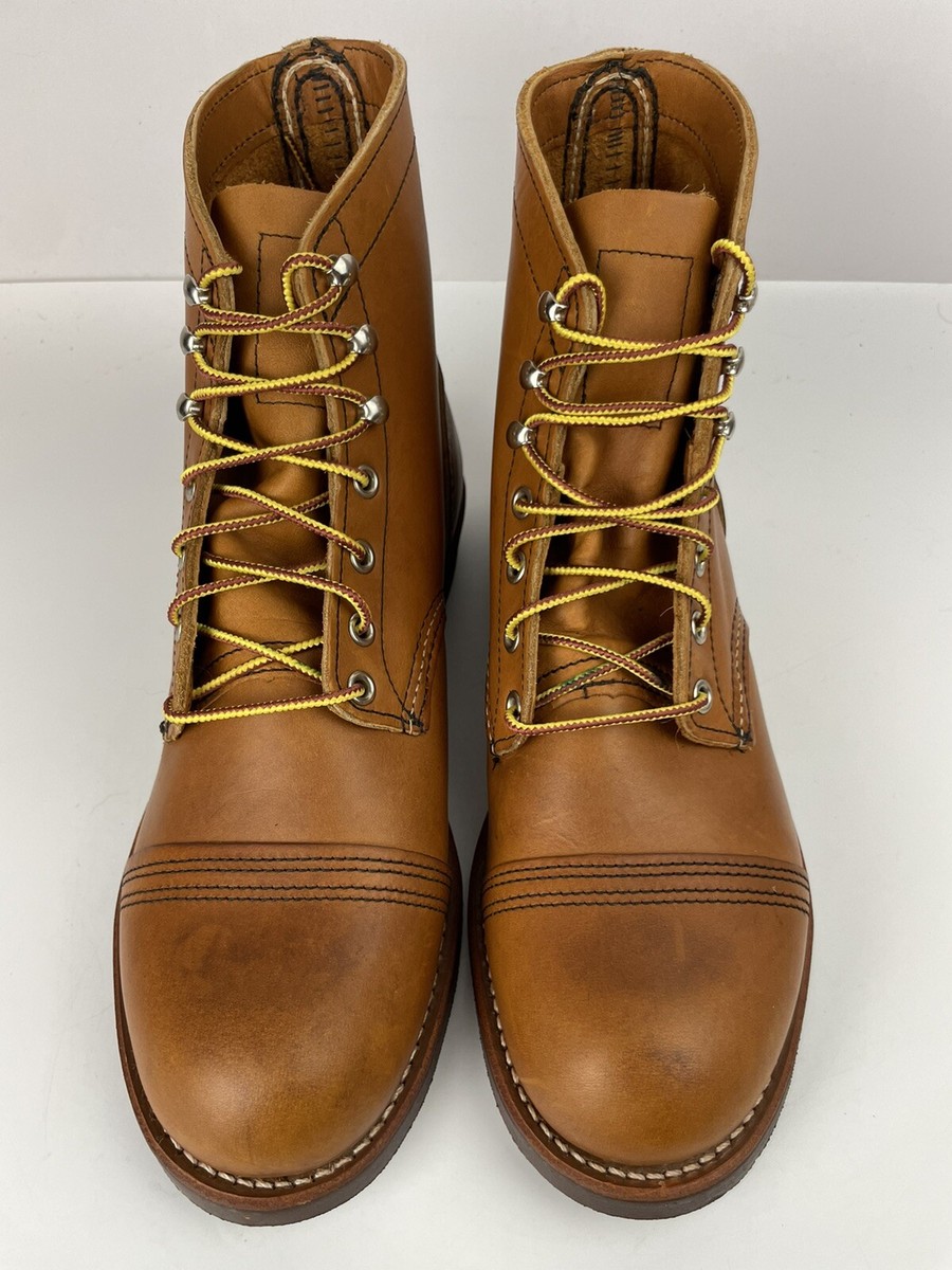 Red Wing 8112 Iron Ranger Brown Leather Boots Mens Sz 8 D Seconds 
