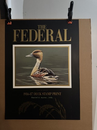 Point of Sale Poster 1986-1987 Federal Duck Stamp Print Burton E. Moore, Jr. - Bild 2 von 5