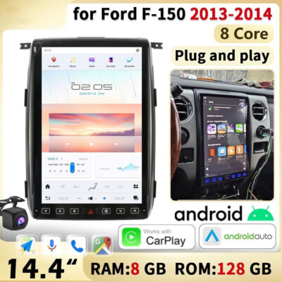 14.4'' 8-core 128gb Android Car Radio Carplay Stereo Gps Navi 2din For Ford F 150