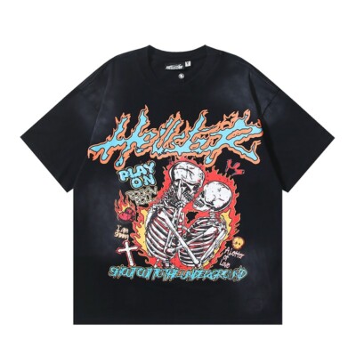 NEW Hell Studios Star skeleton Play on printing tee Men's  Short sleeved T-shirt