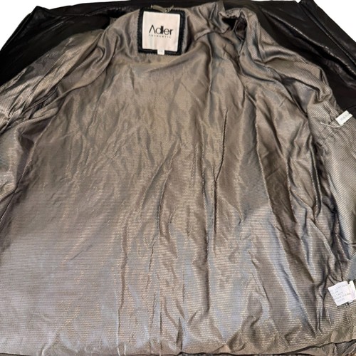 Giacca cappotto Adler vera pelle di agnello uomo pelle nera taglia 2xl classico - Foto 3 di 12