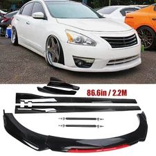 Front Bumper Lip Splitter Spoiler Side Skirt For Nissan Altima 08-23 Glossy Bla
