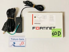 Fortinet Fortigate 60D Firewall with Adapter Firewall No License Working well  