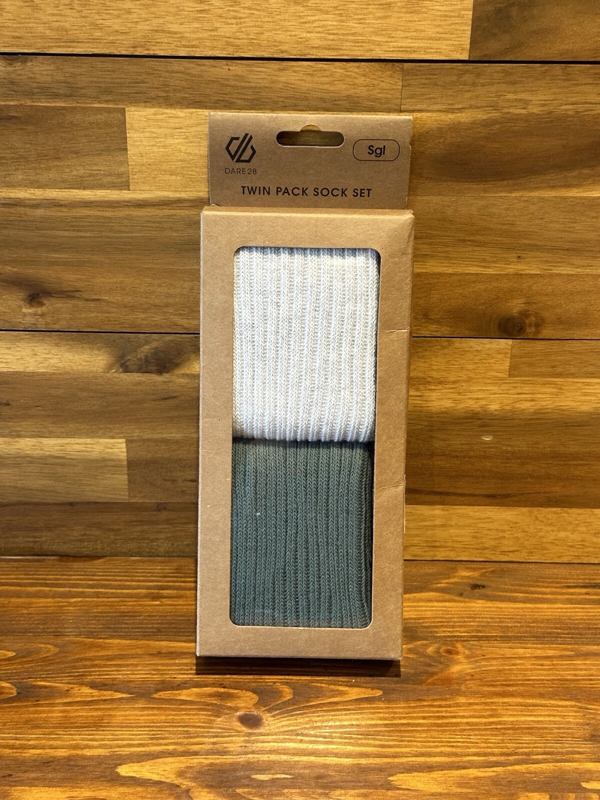 Socks Twin Pack - Grey / Green Size UK 6-11 Dare 2b At Ease New Free Postage-image
