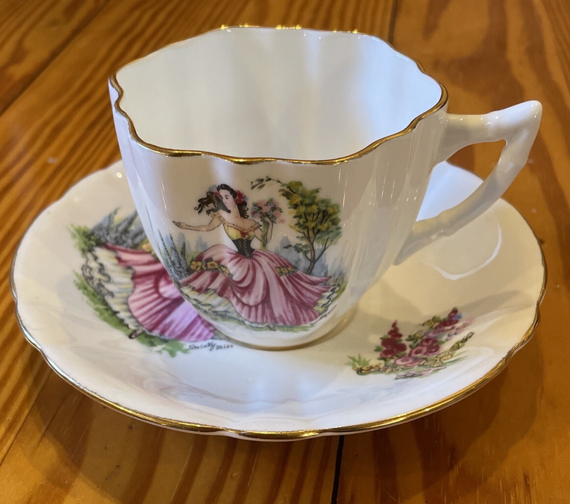 Vintage RARE Clarence Bone China England “Dainty Miss” Cup