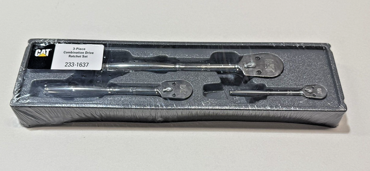 CAT Caterpillar 233-1637 3-Piece Ratchet Set 1/4