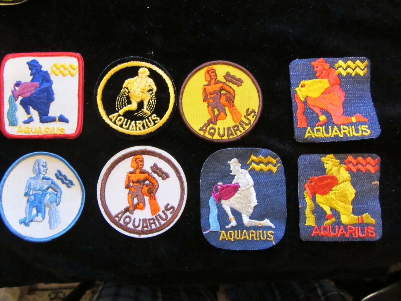 39 ASSORTED ZODIAC SEW/IRON ON PATCHES NOS APPROX. 3"-4"