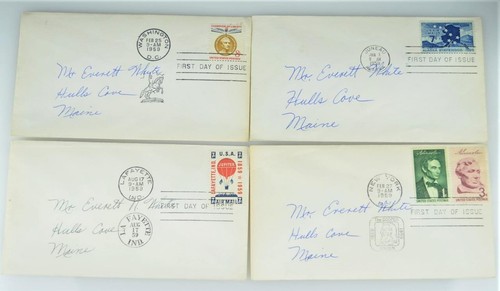 1958 lote mixto de 10 FDC - MONROE, REVERE, JARDINERÍA. ESTADO MINN, JAY, ETC. - Imagen 5 de 8