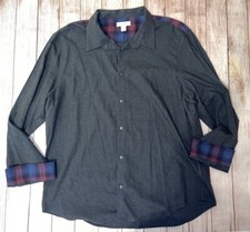 Men s XXL Calvin Klein Grey Plaid Dress Shirt