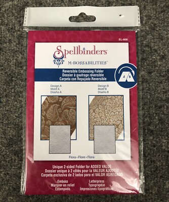 Spellbinders M-Bossabilities Flora 4.25x5.5 Embossing Folder EL-009 *New*